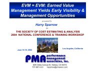 EVM = EVM: Earned Value Management Yields ... - Earned Schedule