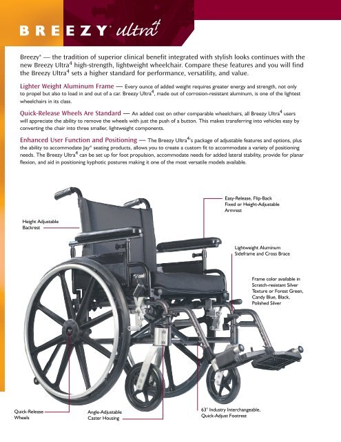 Breezy Ultra 4 Brochure - Quickie-Wheelchairs.com
