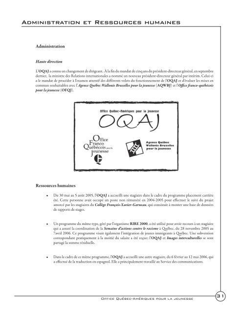 Rapport annuel 2005-2006 - LOJIQ