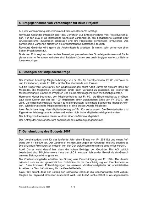 Protokoll Erste Generalversammlung vom 21.3.07 - landschaftcham.ch