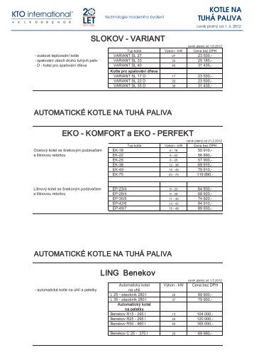 Kotle na tuhÃƒÂ¡ paliva cenÃƒÂ­k 6-2012