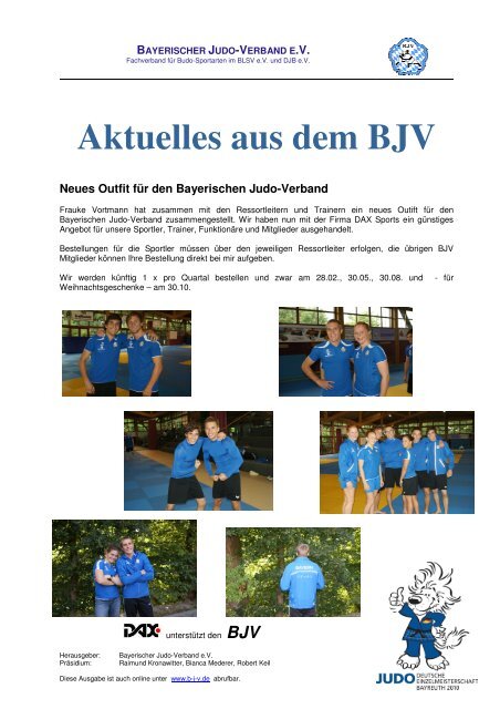Ausgabe September 2010 - Bayerischer Judo-Verband eV