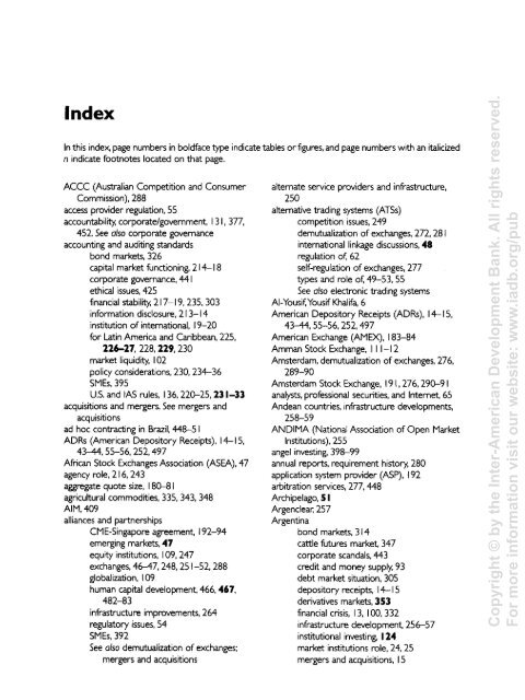 Latin American Capital Markets