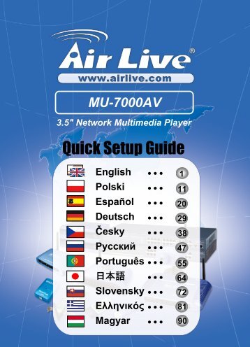 AirLive MU-7000AV Quick Setup Guide