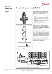 Techninis aprašymas Termostatinis maišymo ventilis TVM-W - Danfoss