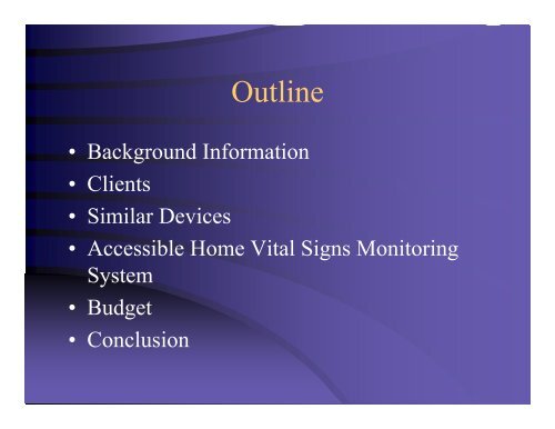 Proposal Presentation - Biomedical Engineering - University of ...