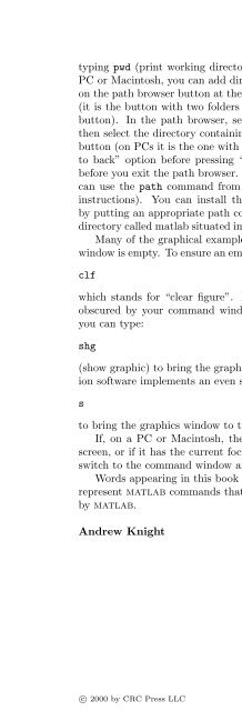 Basics of MATLAB and Beyond