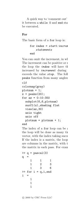 Basics of MATLAB and Beyond