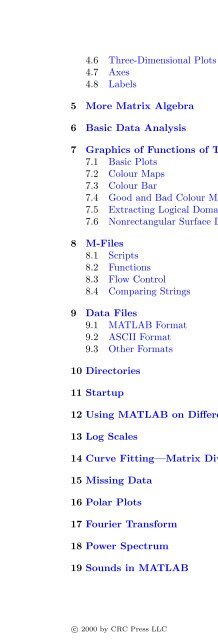 Basics of MATLAB and Beyond