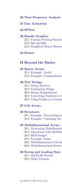 Basics of MATLAB and Beyond