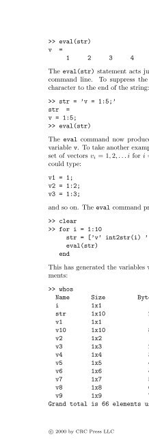 Basics of MATLAB and Beyond