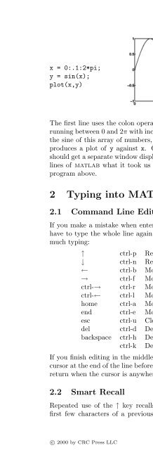 Basics of MATLAB and Beyond