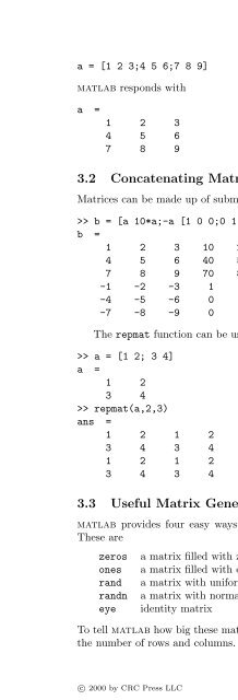 Basics of MATLAB and Beyond