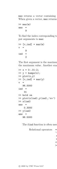 Basics of MATLAB and Beyond