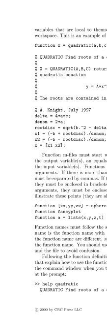 Basics of MATLAB and Beyond