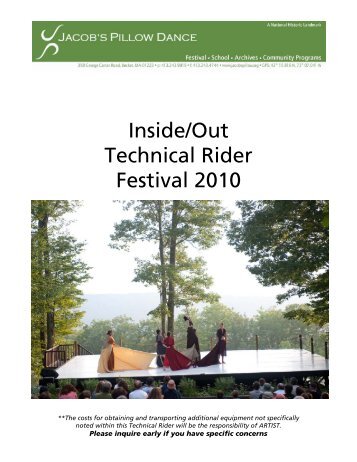 Inside/Out stage - Jacob's Pillow