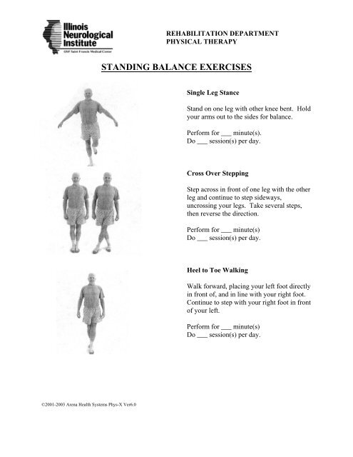 Standing Balance Exercises OSF Library