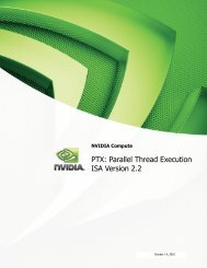 PTX: Parallel Thread Execution ISA Version 2.2 - dirac