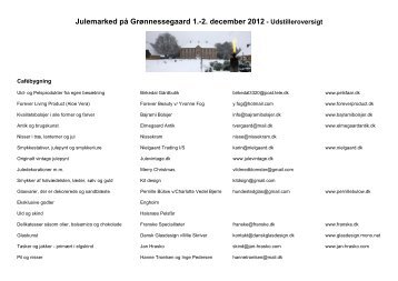 Julemarked på Grønnessegaard 1.-2. december 2012