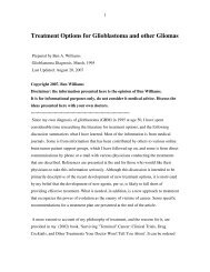 Treatment Options for Glioblastoma and other Gliomas - Virtual Trials