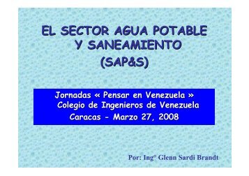 EL SECTOR AGUA POTABLE Y SANEAMIENTO (SAP&S)