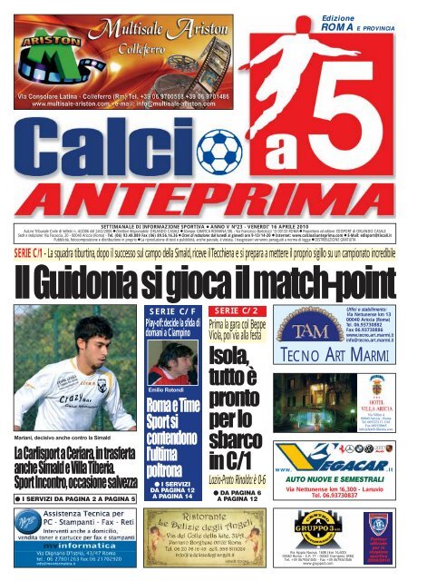 calcio a 5 anteprima 23/10 ROMA