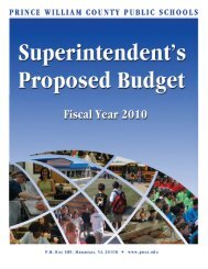 Superintendent's Proposed Budget, FY 2010 - Prince William ...