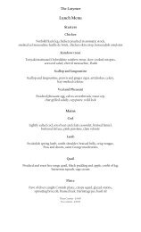 Lunch Menu - Pennyhill Park Hotel