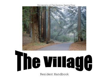 The Village Resident Handbook - UC Santa Cruz - Student Housing ...