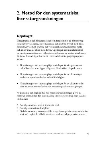 2. Metod fÃ¶r den systematiska litteraturgranskningen - SBU