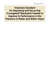 Voluntary Standard For Repulping and Recycling Corrugated ...