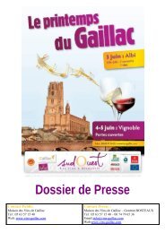 Printemps du Gaillac les 3, 4 et 5 juin 2011 - Vinomedia