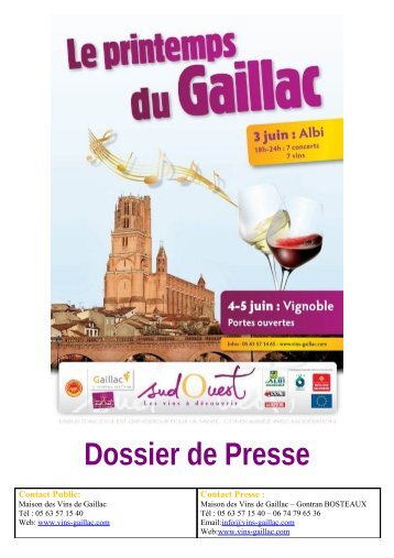 Printemps du Gaillac les 3, 4 et 5 juin 2011 - Vinomedia