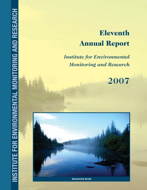 2007 Annual Report - Institute for Environmental Monitoring and ...