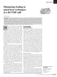 Minimizing fouling in spiral heat exchangers at a BCTMP mill