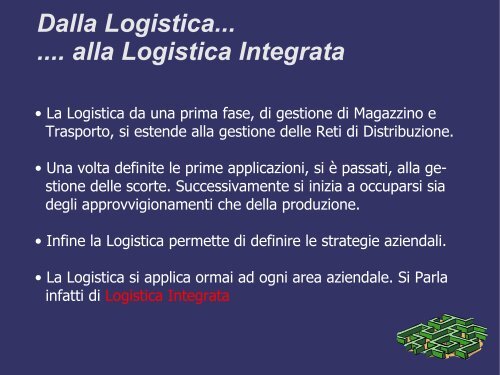 Introduzione alla Logistica