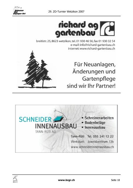 Turnierheft - Badminton Swiss Series