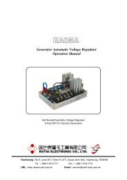 Generator Automatic Voltage Regulator Operation Manual - Current ...