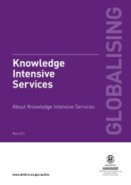 About Knowledge Intensive Services - DMITRE - SA.Gov.au