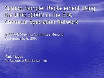 Carbon Sampler Replacement using the URG 3000N in the EPA ...