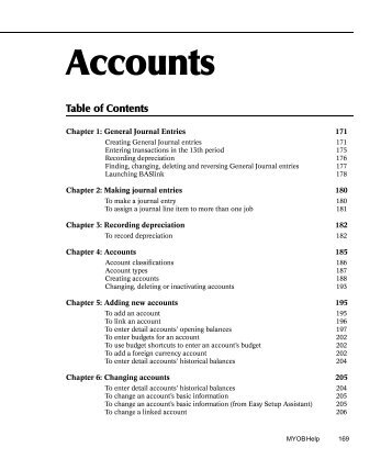 MYOB Manual - Accounts