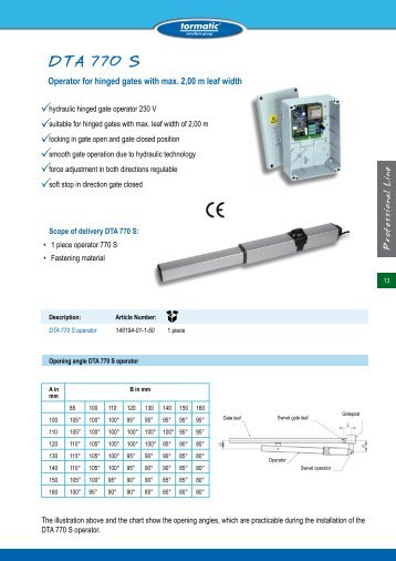 DTA 770 S - tormatic