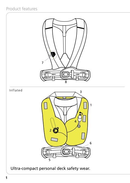 150N & 275N Automatic Lifejacket with integral Deck Harness