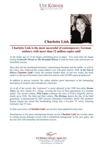 Charlotte Link - Ute Körner Literary Agent, S.L.