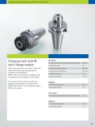 Clamping tools with BT and V flange module