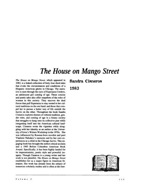 The House On Mango Street FVHS Library