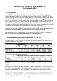 Vorbericht der Gemeinde Saterland fÃ¼r das Haushaltsjahr 2012