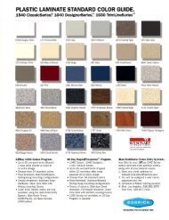 Plastic Laminate Standard Color Guide (PDF)(bobrick.com