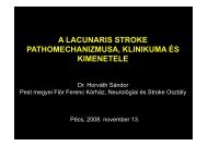A lacunaris stroke pathomechanizmusa, klinikuma Ã©s kimenetele
