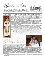 Services in the month of March - Grace United Methodist Church